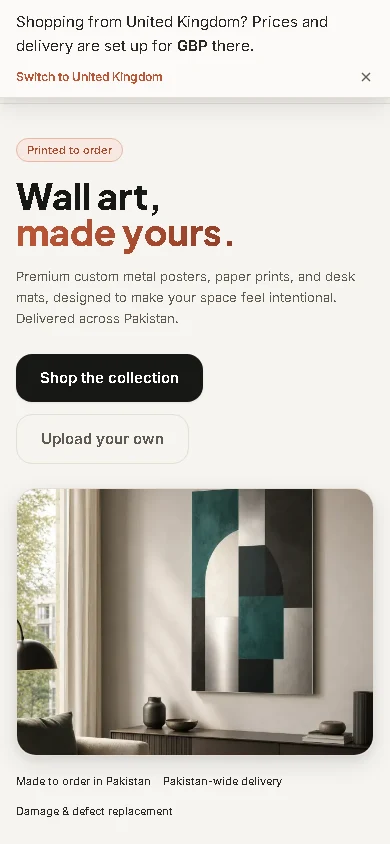 Lasting Details mobile website preview